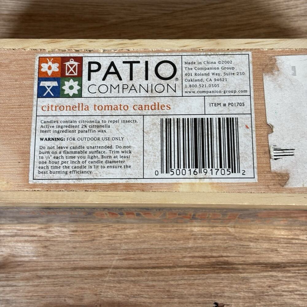 Handcrafted Heirloom Tomato Candles Scent Wood Crate Box Vintage New Pure Rare - Picture 5 of 7